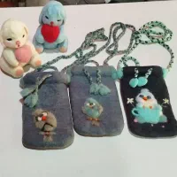 کیف موبایل نمدی وعروسک کچه ای