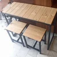 کنسول و چهارپایه چوب و فلز