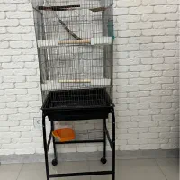 قفس بزرگ با پایه چرخدار نو