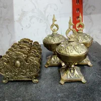قندان و جادستمالی برنز(ظروف عبدی)