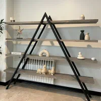 شلف با طرح و رنگ خاص و استفاده از چوب طبیعی