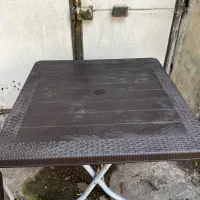 میز تاشو و صندلی پلاستیکی مدل حصیری ناصر