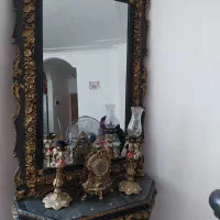 اینه کنسول  فروشی فقط شیشه یکی از شمدون هاش شکسته
