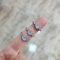 انگشتر تک نگین نقره اصلی 925 کد ۷۰