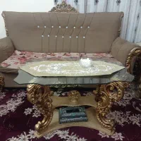 مبل به همراه میز عسلی و میز جلو مبلی