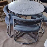 صندلی میز ناهارخوری فلزی پشتی دار کافه رستوران تدی