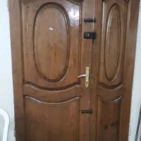 درب چوبی ۲ لنگه کارکرده