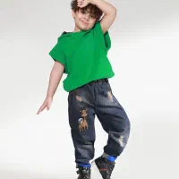 شلوار مام استایل  نقلی