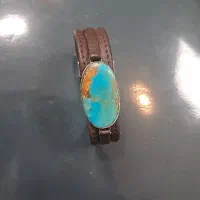 دستبند فیروزه چرم