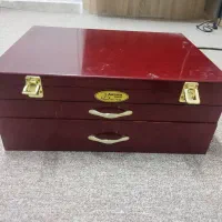 جعبه قاشق و چنگال چوبی