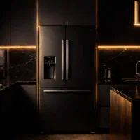 یخچال مشکی مات ایتالیایی