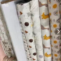 پارچه ملحفه کتان نخ گاردین عرض ۲ متر