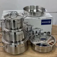 سرویس قابلمه 9پارچه استیل کرکماز ترکیه(فردوس کالا)