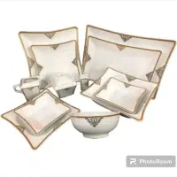 سرویس غذاخوری و چایخوری آکبند چینی طلایی