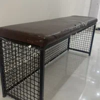 نیمکت آهنی کف ام دی اف و رویه چرم