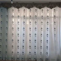پرده پذیرایی برای پنجره چهارمتری کلا۱۲متر