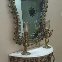 آینه شمعدانی برنجی