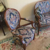 سرویس مبلمان استیل ۹ نفره با میز غذاخوری ۶ نفره