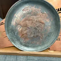 سینی مسی عتیقه کار دست