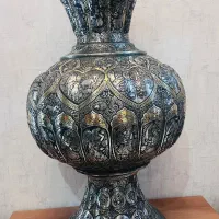 گلدان قلمزنی انتیک
