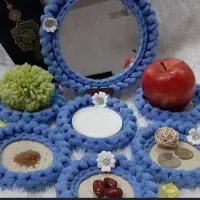 هفت سین تریکویی پایه دار اینه ای