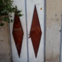 درب حیاط آهنی دو لنگه حیاطی