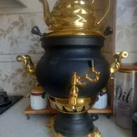 سماورگازی  مشکی طلایی  مهساران