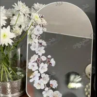 نقاشی و نوشته روی اینه  . اینه رافیا