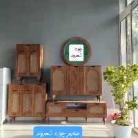 ست پذیرایی حصیری ، آینه کنسول جاکفشی میز تلویزیون
