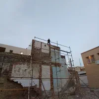 کار تخریب و سنگ چینی پی