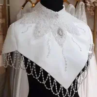 یقه حجاب عروس