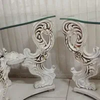 میز عسلی و لوستر