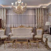 مبل استیل سلطنتی ورق طلا