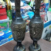 گلدان سیاه قلم و گلابدان