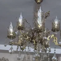 دوعدد لوستر ۵شاخه برنج