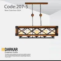 لوستر چوبی دارکار مدل رویال باکس