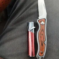 فندک و چاقو طرح چوب سالم درحدنو