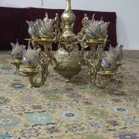 لوستر برنجی ۱۰شاخه در حد نو