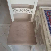 مبل پنج نفره پارچه ای و غذا خوری چهارنفر سفید