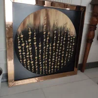 تابلو دکوراتیوتکسچر برجسته و ورق طلا