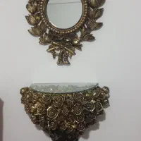 آینه کنسول ورق طلا