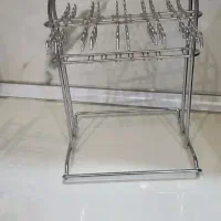 فروش ۴ عدد استند استیل جا قاشق و چنگال ۶ نفره