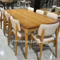 میز ناهارخوری راسا با صندلی حصیری و تدی از کارخانه