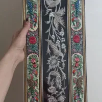 قاب دکوری قلم زنی با دورکاری خاتم