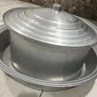 قابلمه و ماهیتابه ی بزرگ آلمینیومی