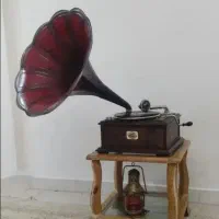 گرامافون هندلی شیپوری قاجاری قدیمی