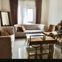 مبلمان چستر پایه فلزی میز سنگی