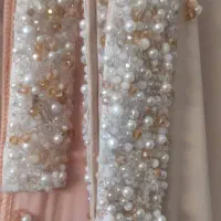 ست چادر و لباس و روسری جواهر دوزی عقد و بله برون