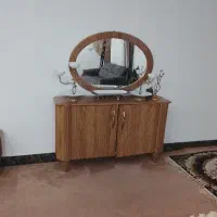 اینه کنسول و میز تلویزیون. ست رنگ عسلی