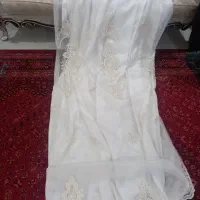 پرده دانتل با زیر پرده ای دوخته شده آماده نصب